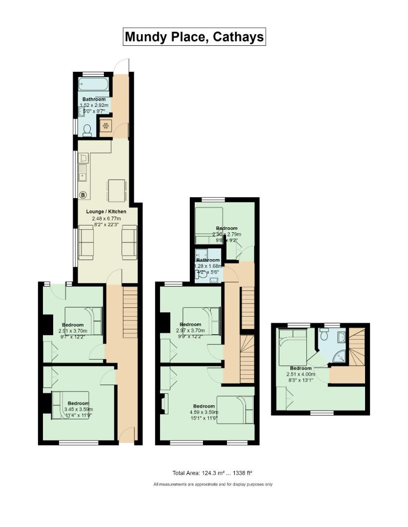 Floorplan for Mundy Place, Cathays